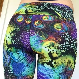 Abs2b Multicolor Neon Peacock Leggings